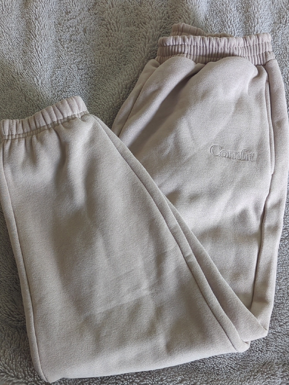 Comfort Fleece Kids Bottoms in Light Beige